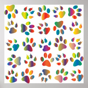 Kleurrijk prismatisch regenboogdier poster