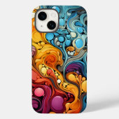 Kleurrijk Psychedelic Bright Abstract Pattern Case-Mate iPhone Case (Achterkant)