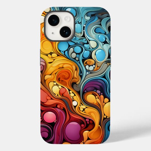 Kleurrijk Psychedelic Bright Abstract Pattern Case-Mate iPhone Case (Achterkant)