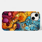 Kleurrijk Psychedelic Bright Abstract Pattern Case-Mate iPhone Case (Achterkant (horizontaal))