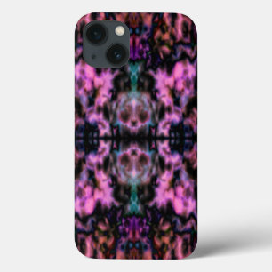 Kleurrijk psychedelisch caleidoscoop breidt patroo iPhone 13 hoesje