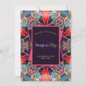 Kleurrijk Psychedelisch Goa Speciaal Event Feest Kaart (Voorkant)