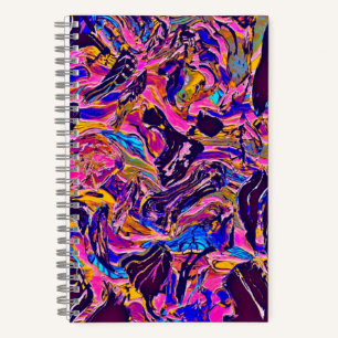 Kleurrijk psychedelisch Notitieboek