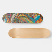 Kleurrijk psychedelisch ontwerp skateboard (Horizontaal)