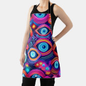 Kleurrijk psychedelisch oogpatroon schort (Insitu)