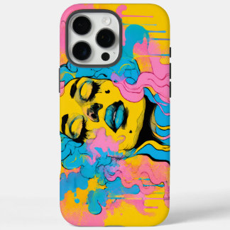 Kleurrijk Psyschedelisch Vrouwenportret Pop Art Pr iPhone 16 Pro Max Hoesje
