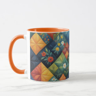Kleurrijk Quiltpatroon - Quiltliefhebber Mok