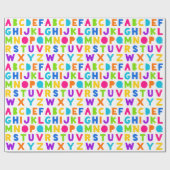 Kleurrijk Rainbow ABC alfabet inpakpapier (Vlak)