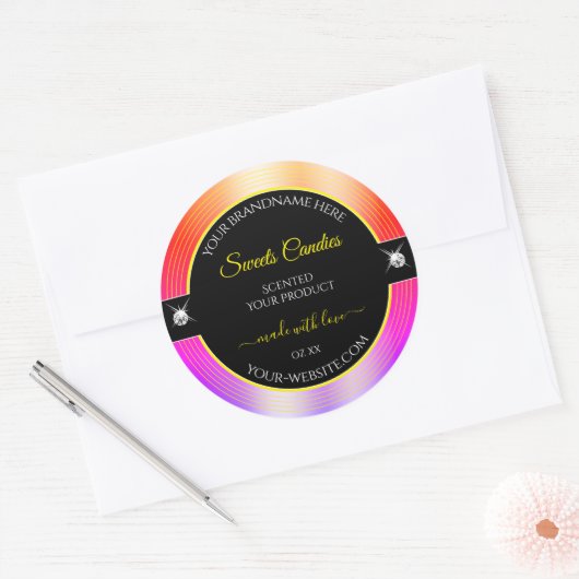 Kleurrijk Rainbow Black Brilliants Product Label (Envelop)