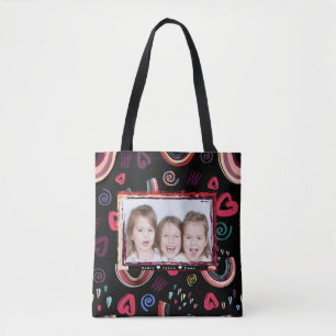Kleurrijk Rainbow Canvas tas design met trendy sti