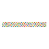 Kleurrijk Rainbow Checkerboard patroon Lint (Voorkant)