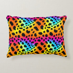 Kleurrijk Rainbow Cheetah Seamless Pattern Accent Kussen