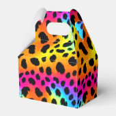 Kleurrijk Rainbow Cheetah Seamless Pattern Bedankdoosjes (Achterkant)