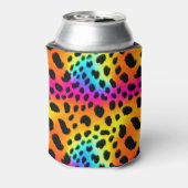 Kleurrijk Rainbow Cheetah Seamless Pattern Blikjeskoeler (Blikje Achterkant)