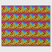 Kleurrijk Rainbow Cheetah Seamless Pattern Cadeaupapier (Vlak)