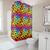 Kleurrijk Rainbow Cheetah Seamless Pattern Douchegordijn (In situ)