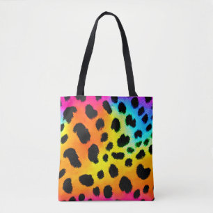 Kleurrijk Rainbow Cheetah Seamless Pattern Draagtas