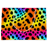Kleurrijk Rainbow Cheetah Seamless Pattern Groot Cadeauzakje (Voorkant)