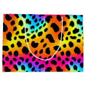 Kleurrijk Rainbow Cheetah Seamless Pattern Groot Cadeauzakje (Achterkant)