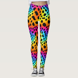 Kleurrijk Rainbow Cheetah Seamless Pattern Leggings