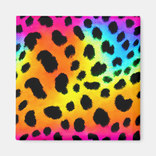 Kleurrijk Rainbow Cheetah Seamless Pattern Magneet