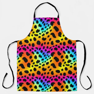 Kleurrijk Rainbow Cheetah Seamless Pattern Schort