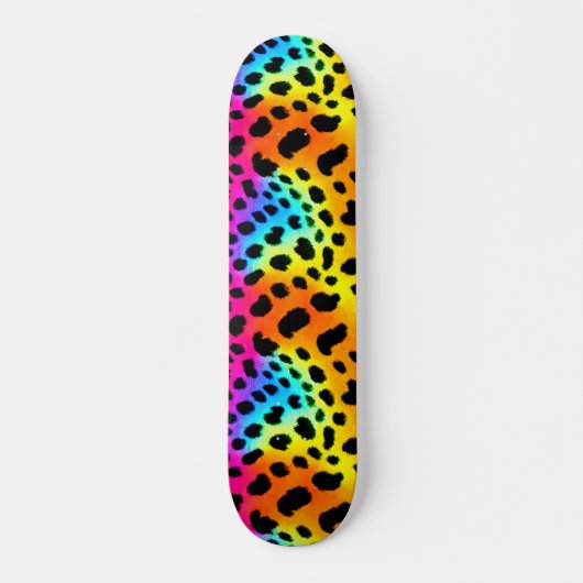 Kleurrijk Rainbow Cheetah Seamless Pattern Skateboard (Voorkant)