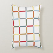 Kleurrijk raster met negatieve ruimte geïnspireerd accent kussen (Voorkant(Verticaal))