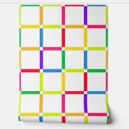 Kleurrijk raster met negatieve ruimte Pop Art-Insp Behang
