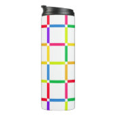 Kleurrijk raster met negatieve ruimte Pop Art-Insp Thermosbeker (Geroteerd rechts)