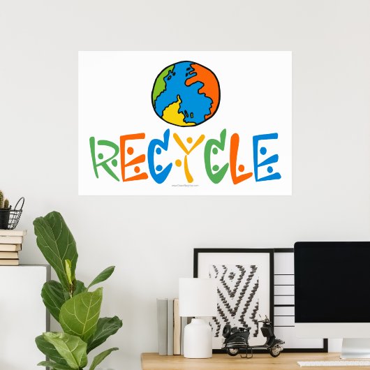 Kleurrijk Recyclen Poster (Thuiskantoor)