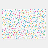 Kleurrijk regenboog sprenkels patroon inpakpapier vel (Voorkant 2)
