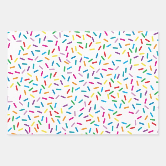 Kleurrijk regenboog sprenkels patroon inpakpapier vel (Voorkant 2)