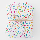 Kleurrijk regenboog sprenkels patroon inpakpapier vel (In situ)