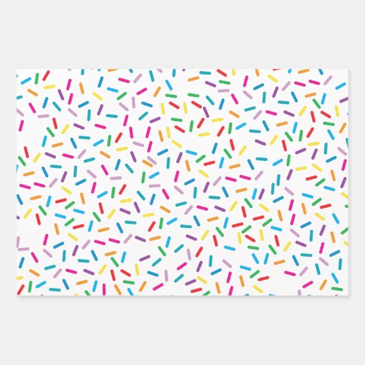 Kleurrijk regenboog sprenkels patroon inpakpapier vel (Voorkant)