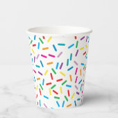 Kleurrijk regenboog sprenkels patroon papieren bekers (Achterkant)