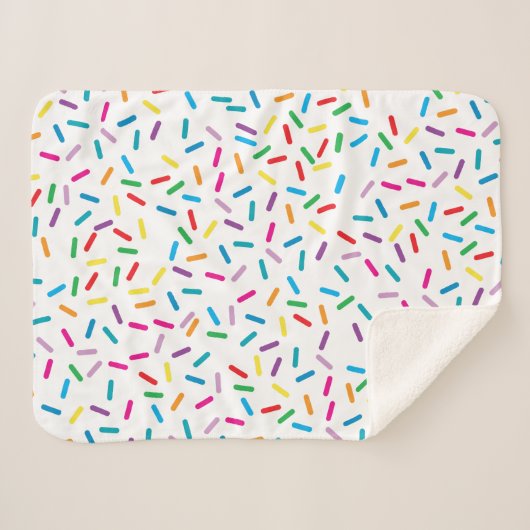 Kleurrijk regenboog sprenkels patroon sherpa deken (Voorkant (horizontaal))