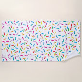 Kleurrijk regenboog sprenkels patroon strandlaken (Voorkant)