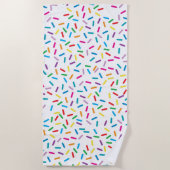 Kleurrijk regenboog sprenkels patroon strandlaken (Voorkant)