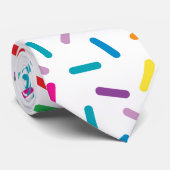 Kleurrijk regenboog sprenkels patroon stropdas (Opgerold)