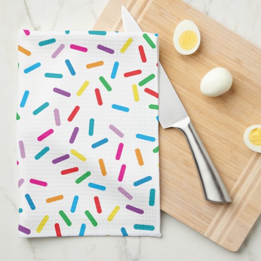 Kleurrijk regenboog sprenkels patroon theedoek (Quarter Fold)