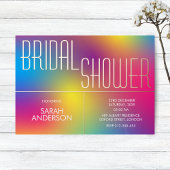 Kleurrijk regenboog Vrijgezellenfeest Folie Uitnodiging