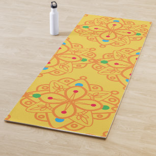 Kleurrijk Regenboog Yoga Mandala Patroon Yogamat