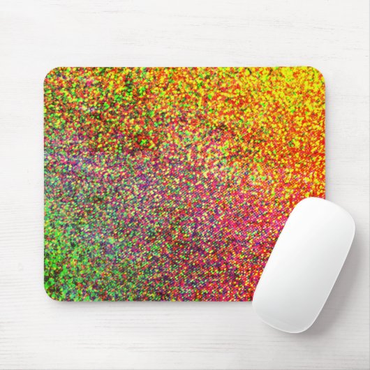 Kleurrijk regenboogeffect Confetti Muismat (Met muis)