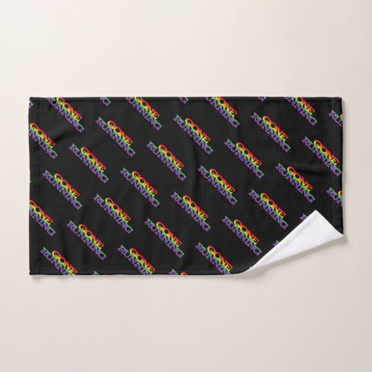 Kleurrijk regenboogeffect toon Tekstpatroon uitvoe Handdoek (Handdoek)