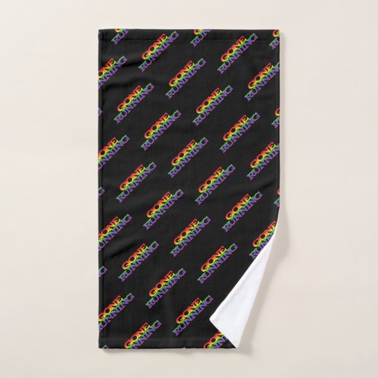 Kleurrijk regenboogeffect toon Tekstpatroon uitvoe Handdoek (Handdoek)
