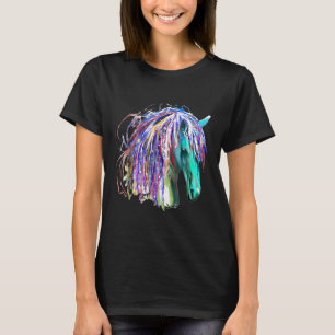 Kleurrijk regenboogpaard t-shirt