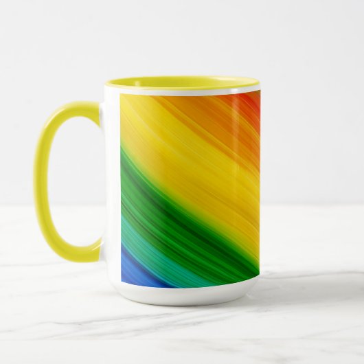 Kleurrijk regenboogpatroon mok (Links)