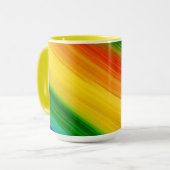 Kleurrijk regenboogpatroon mok (Voorkant links)