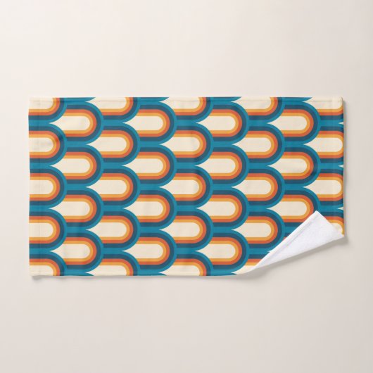Kleurrijk regenboogpatroon Retro Arch Bad Handdoek (Handdoek)